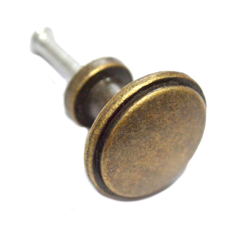 MYS 8 Pcs Round Bronze Knobs Antique Drawer Handles Vintage Decorative Floral Pulls Single Hole for Cabinet Cupboard Dresser Wooden Case Jewelry Box Chest (Dia:1", Height:7/8") - Image 1
